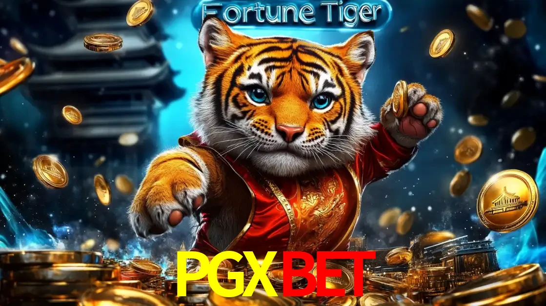 Imagem promocional do jogo de slot Fortune Tiger, com um tigre majestoso em traje tradicional cercado por uma fortuna em moedas de ouro, disponível agora no cassino PGXBET.